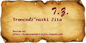 Trencsánszki Zita névjegykártya